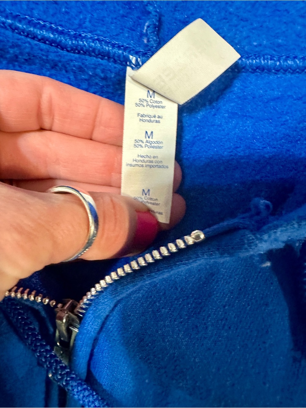Jerzees Royal Blue Zip-Up Hoodie